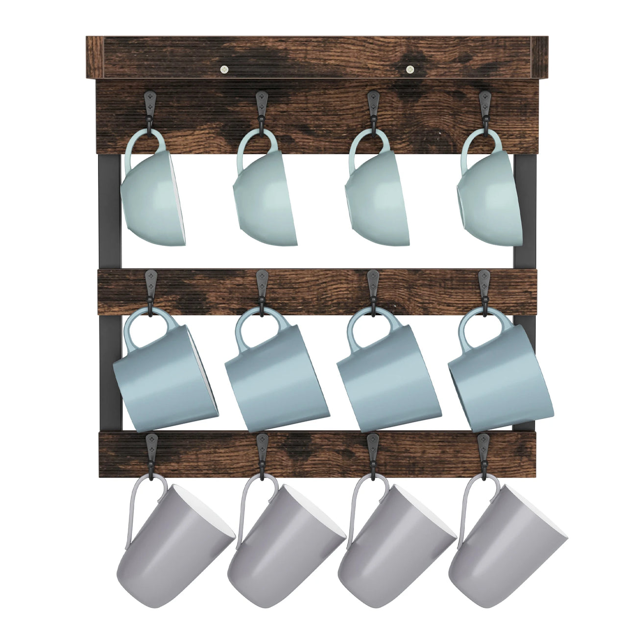 Suspension cuisine bois porte tasse