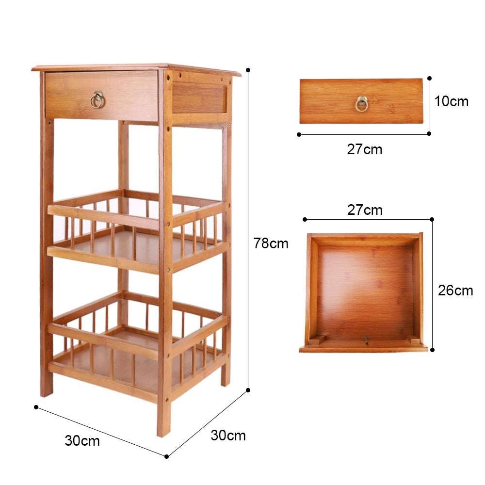 meuble en bois brut de rangement