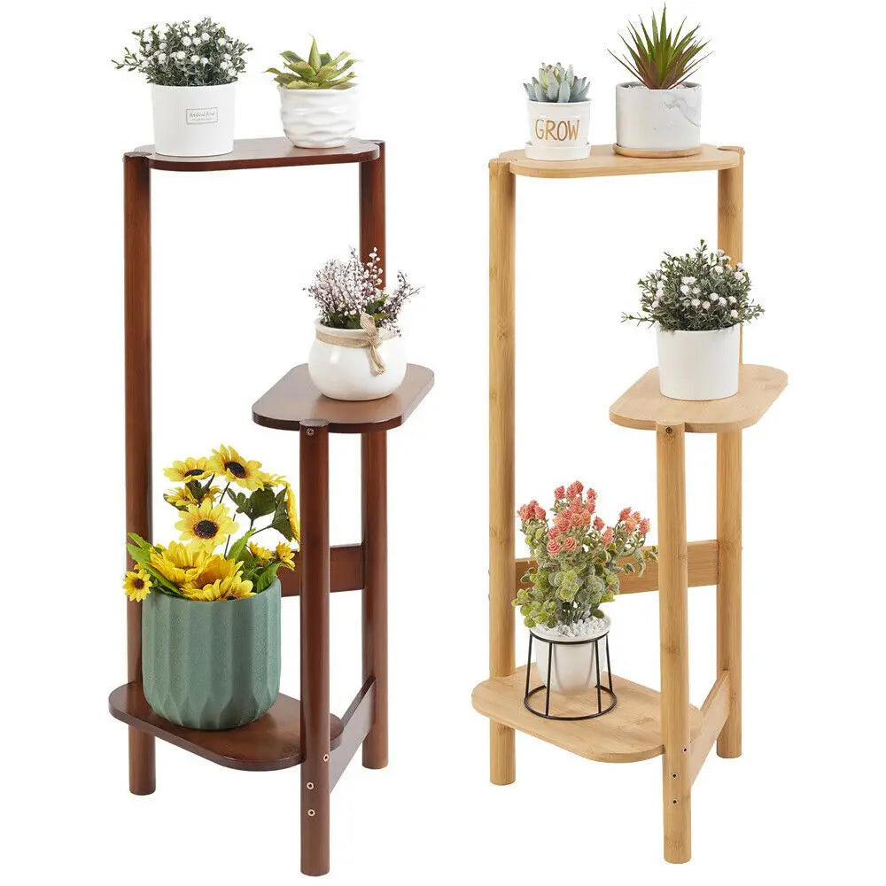 support en bois d'angle pour fleurs