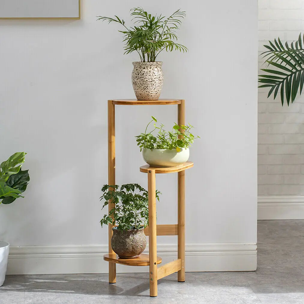 Étagère en Bois d'Angle pour Fleurs