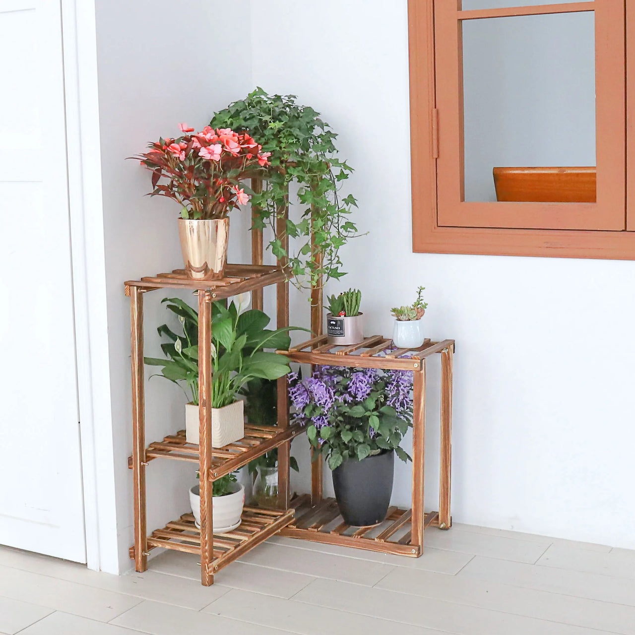 Structure en bois pour plantes