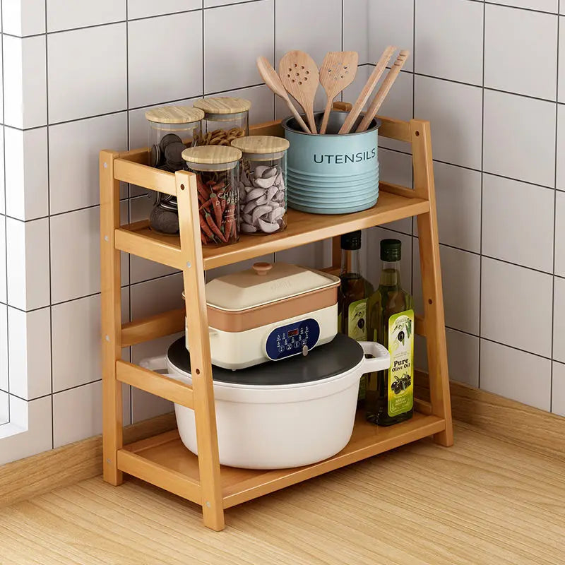 Rangement d'appoint en bois pour cuisine