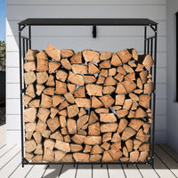 Range-bûches Intérieur / Extérieur En Métal - Grande Capacité 150 Kg - Idéal Pour Cheminée, Poêle, Salon Ou Jardin - 12