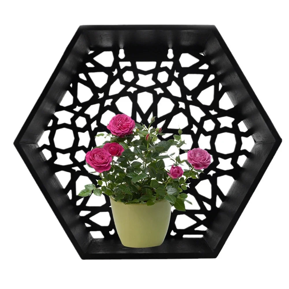 Étagère Murale Hexagonale Bois